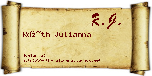 Ráth Julianna névjegykártya